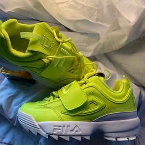 2/$60 FILA Neon Green Sneakers